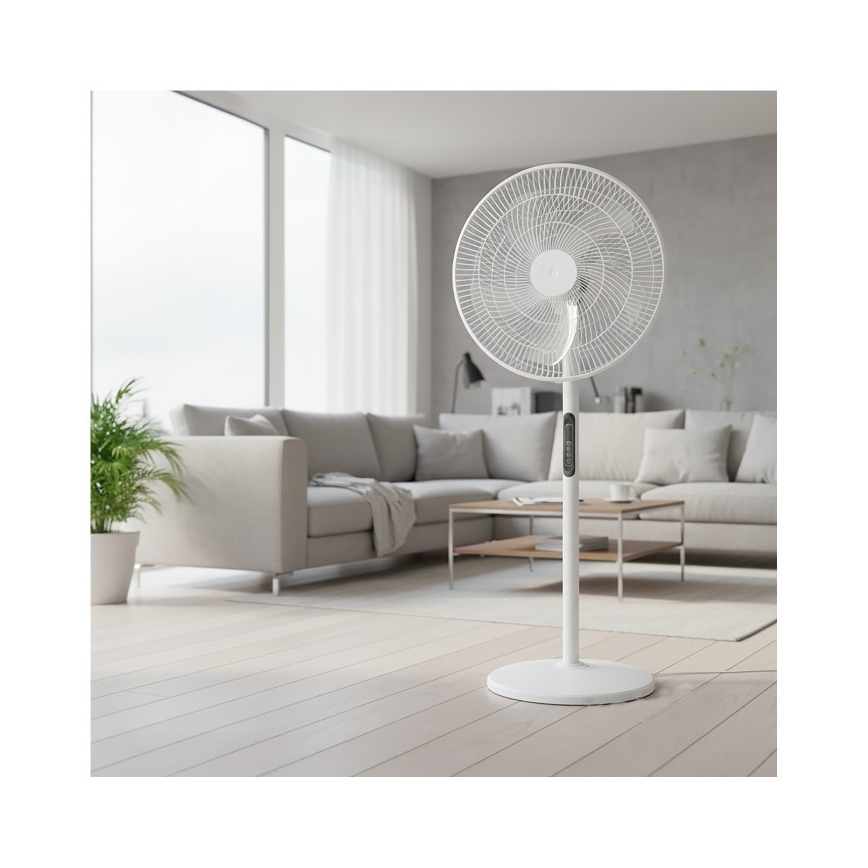 Stojni ventilator VIENTO-R 40W/230V, bel, z daljinskim upravljalnikom