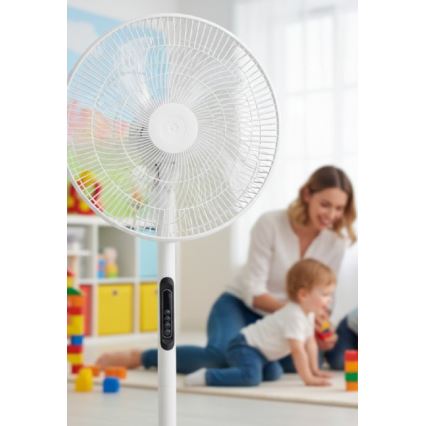 Stojni ventilator VIENTO-R 40W/230V, bel, z daljinskim upravljalnikom