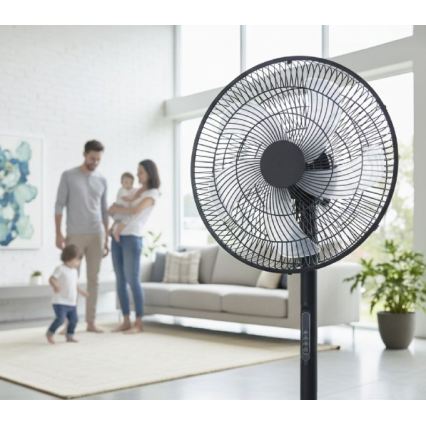 Stojni ventilator VIENTO-R 40W/230V, črn, z daljinskim upravljalnikom