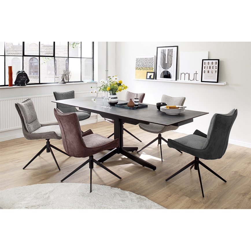 Stol ZAIRA, 1 kos, rjav/rdeč