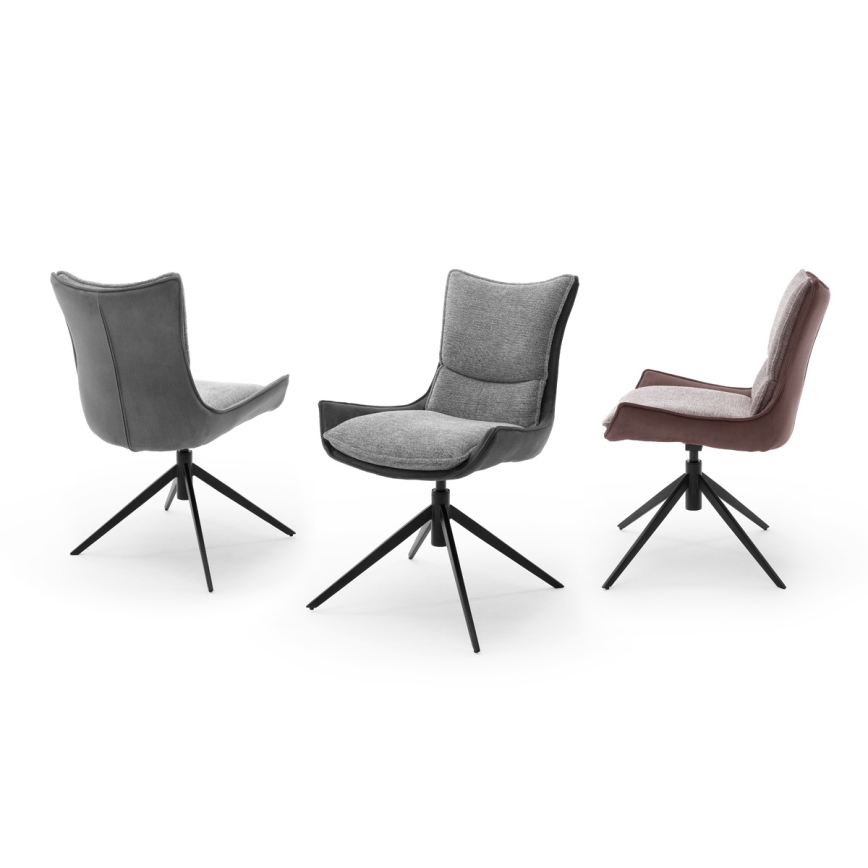 Stol ZAIRA, 1 kos, rjav/rdeč