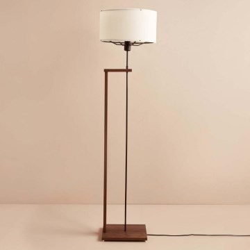 Stolna lampa AYD 1xE27/40W/230V smeđa/bijela