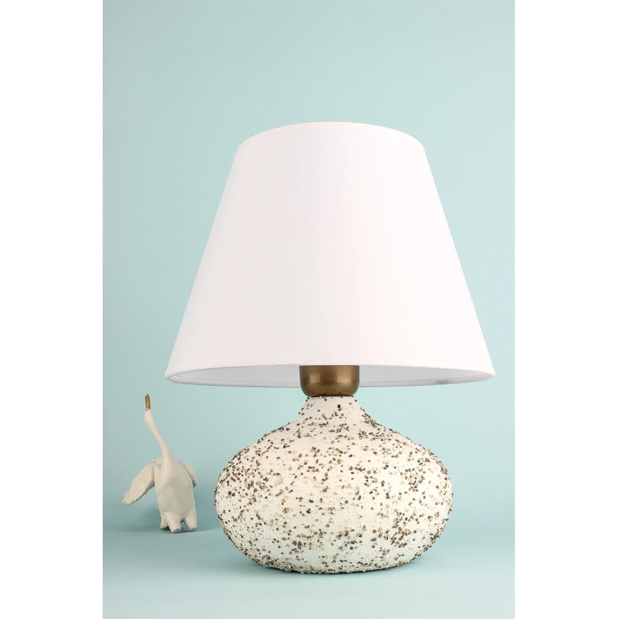 Stolna lampa RAMZES 1xE27/40W/230V bela