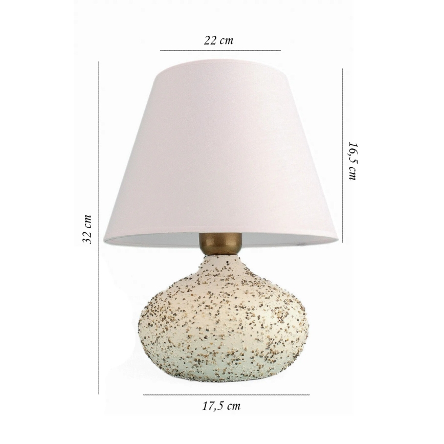 Stolna lampa RAMZES 1xE27/40W/230V bela