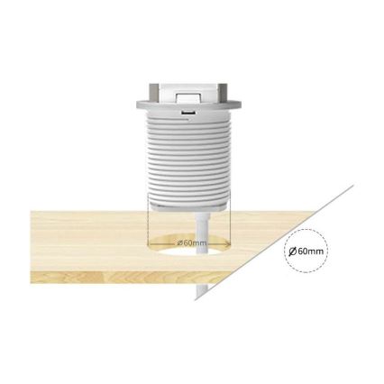Stolp z vtičnicami za mizno ploščo, 3×230 V