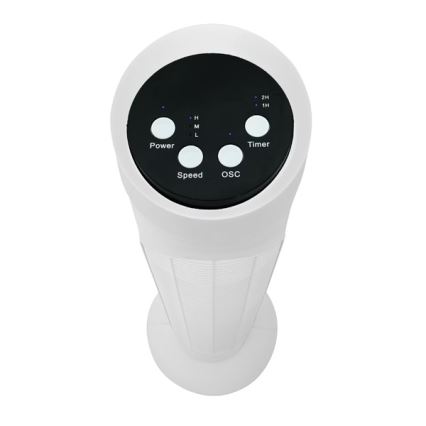 Stolpni ventilator 50 W/230 V, 83 cm, v beli barvi + daljinski upravljalnik