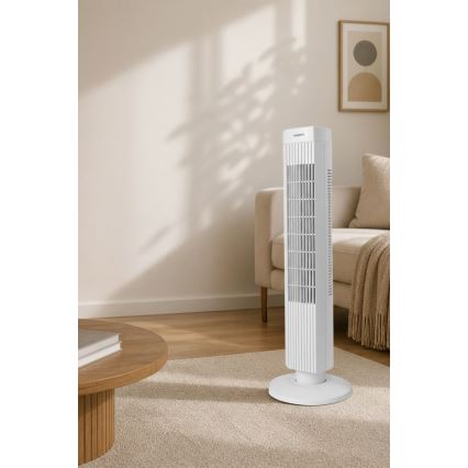 Stolpni ventilator 50W/230V v beli barvi
