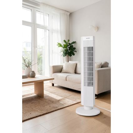Stolpni ventilator 50W/230V v beli barvi
