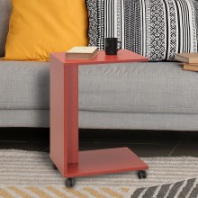 Stranska mizica 65x35 cm rdeča