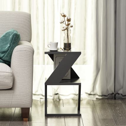 Stranska mizica ALBENI 50x30 cm antracit