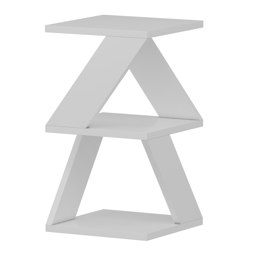 Stranska mizica ALBENI 50x30 cm bela