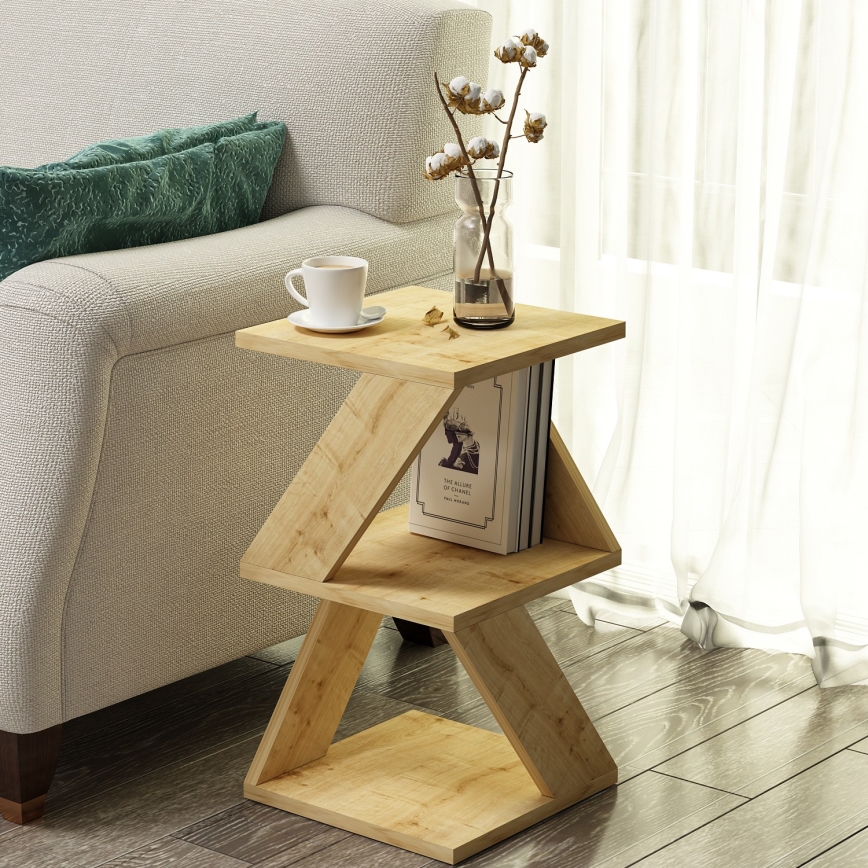 Stranska mizica ALBENI 50x30 cm rjava