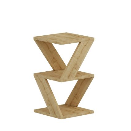 Stranska mizica ALBENI 50x30 cm rjava