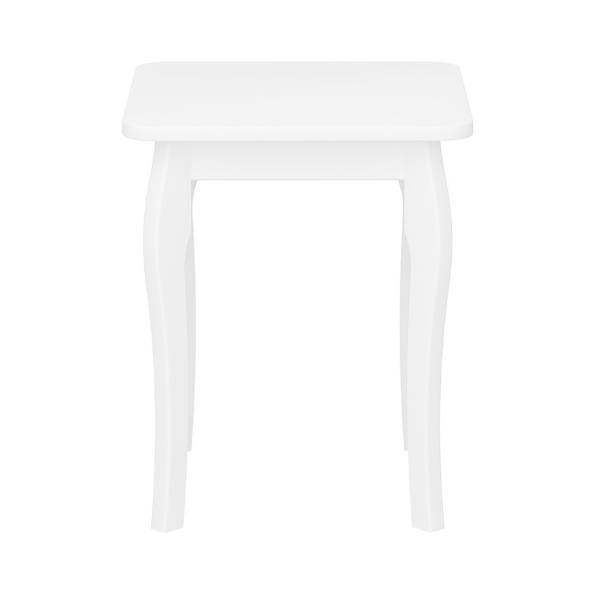 Stranska mizica BAROQUE 45,6x39 cm bela