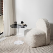 Stranska mizica CHILL 50x50 cm bela/črna