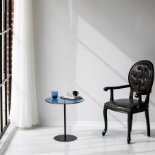 Stranska mizica CHILL 50x50 cm črna/modra