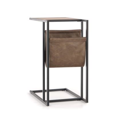 Stranska mizica COMPACT 65x47 cm črna/rjava
