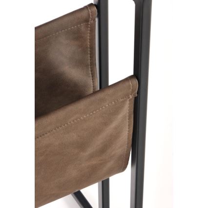 Stranska mizica COMPACT 65x47 cm črna/rjava