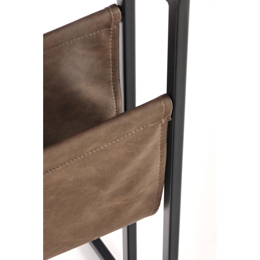 Stranska mizica COMPACT 65x47 cm črna/rjava