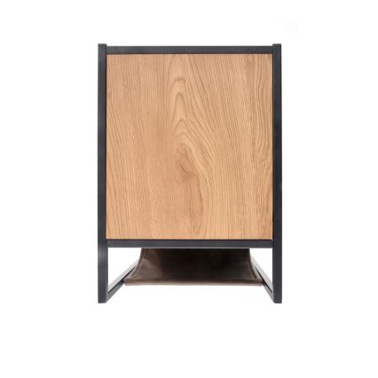 Stranska mizica COMPACT 65x47 cm črna/rjava
