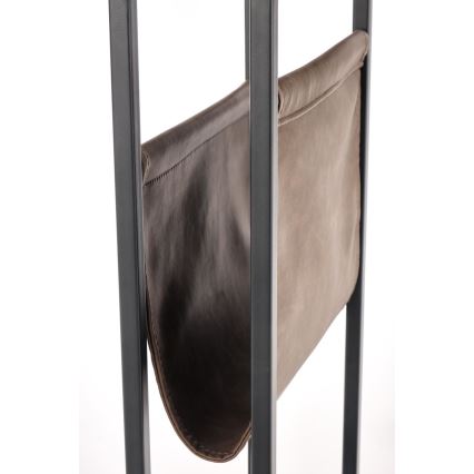 Stranska mizica COMPACT 65x47 cm črna/rjava