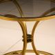 Stranska mizica CORLEAONE 57,8x60 cm zlata/črna