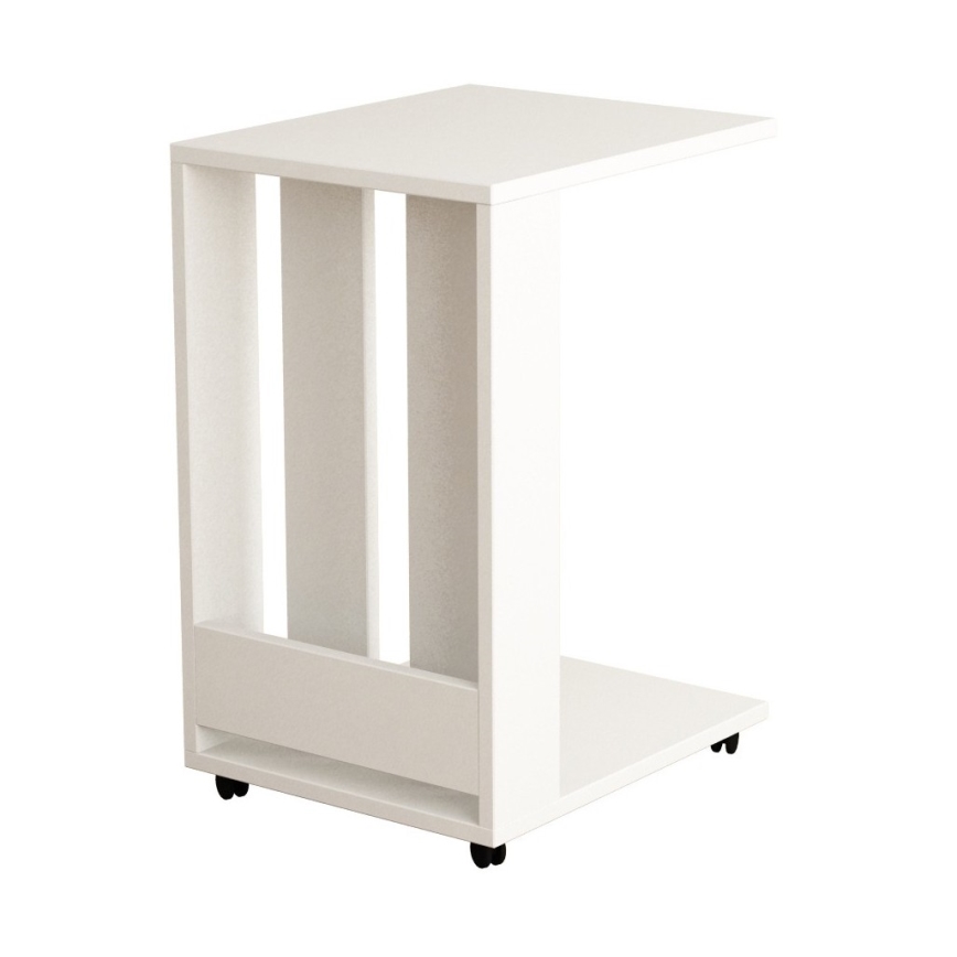 Stranska mizica EDI 60x37 cm bela