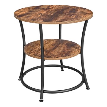 Stranska mizica ELDUR rjava/črna