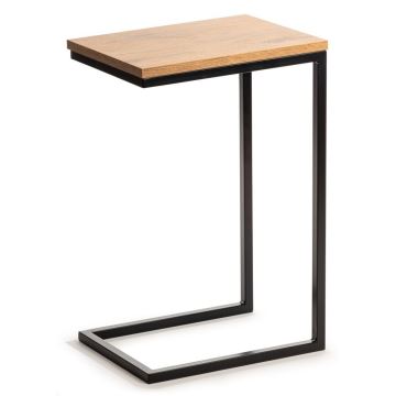 Stranska mizica HELPER 57x40 cm črna/rjava