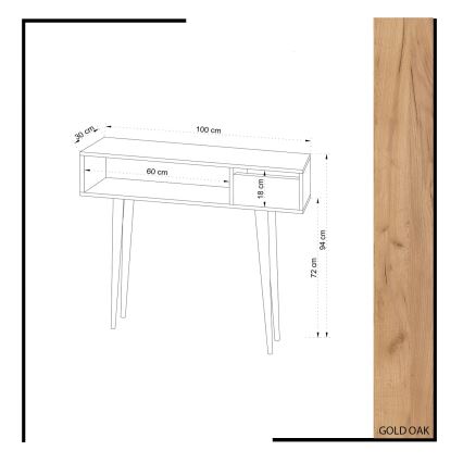 Stranska mizica KIOGI 94x100 cm bela/bež