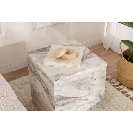 Stranska mizica KUP 50x45 cm dekor iz marmorja