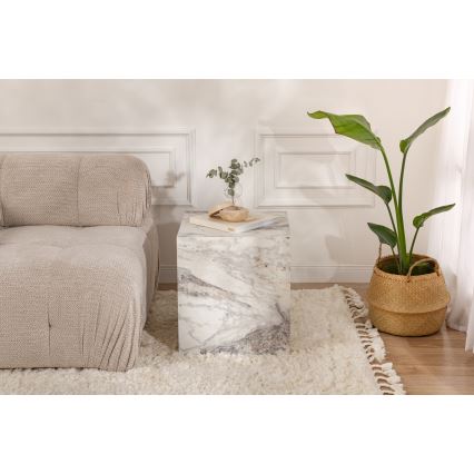 Stranska mizica KUP 50x45 cm dekor iz marmorja