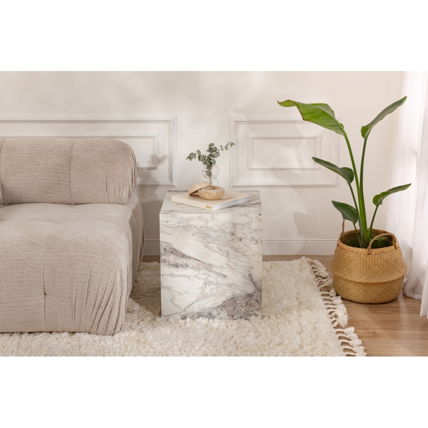 Stranska mizica KUP 50x45 cm dekor iz marmorja