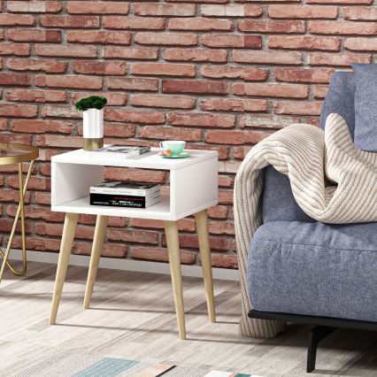 Stranska mizica MIKA 59x45 cm bela