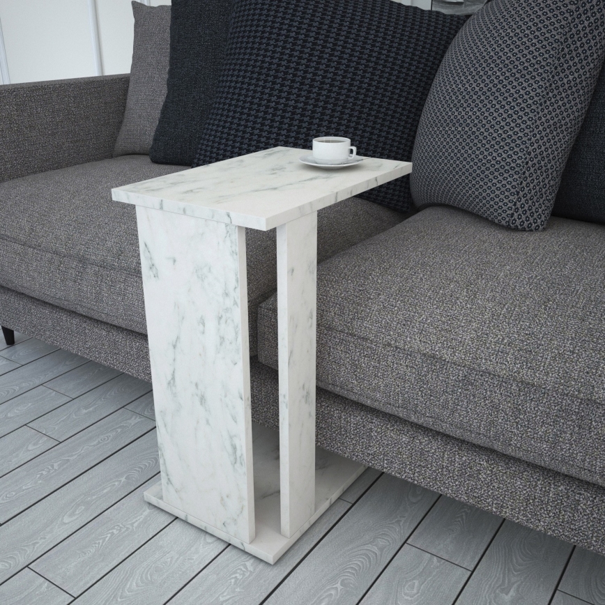 Stranska mizica PASIFIC 61x43 cm bela