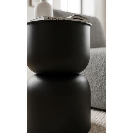 Stranska mizica PETIT, premer 31 cm, črna