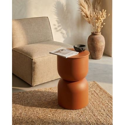 Stranska mizica PETIT, premera 31 cm, oranžna
