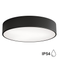 Stropna kopalniška svetilka s senzorjem CLEO 3xE27/24W/230V premer 40 cm črna IP54