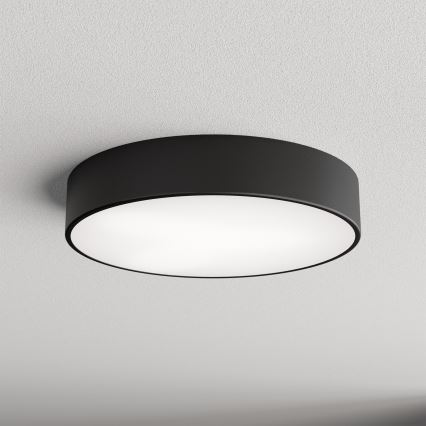 Stropna kopalniška svetilka s senzorjem CLEO 3xE27/24W/230V premer 40 cm črna IP54