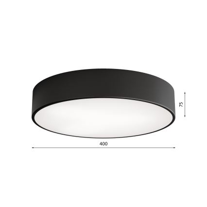 Stropna kopalniška svetilka s senzorjem CLEO 3xE27/24W/230V premer 40 cm črna IP54
