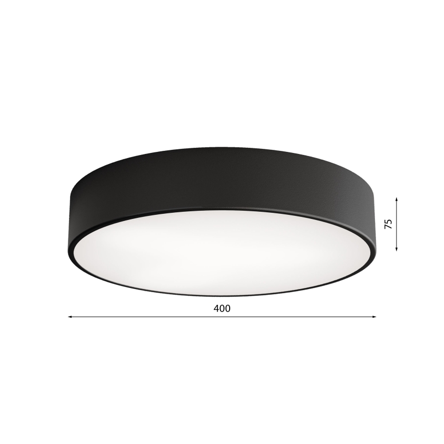 Stropna kopalniška svetilka s senzorjem CLEO 3xE27/24W/230V premer 40 cm črna IP54