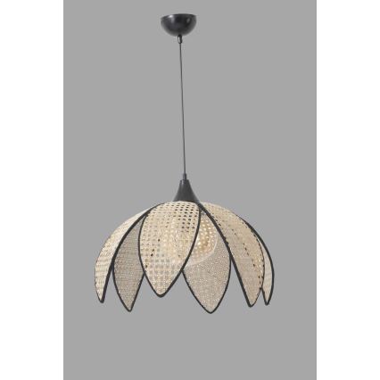 Stropna lampa FUME 1xE27/40W/230V Ø 40 cm črna/bežna