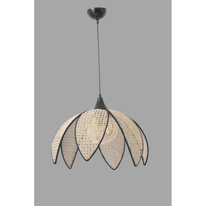 Stropna lampa FUME 1xE27/40W/230V Ø 40 cm črna/bežna