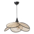 Stropna lampa FUME 1xE27/40W/230V Ø 45 cm črna/bežna