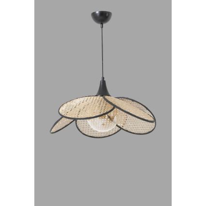Stropna lampa FUME 1xE27/40W/230V Ø 45 cm črna/bežna