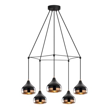 Stropna lampa YILDO 5xE27/40W/230V črna/končna