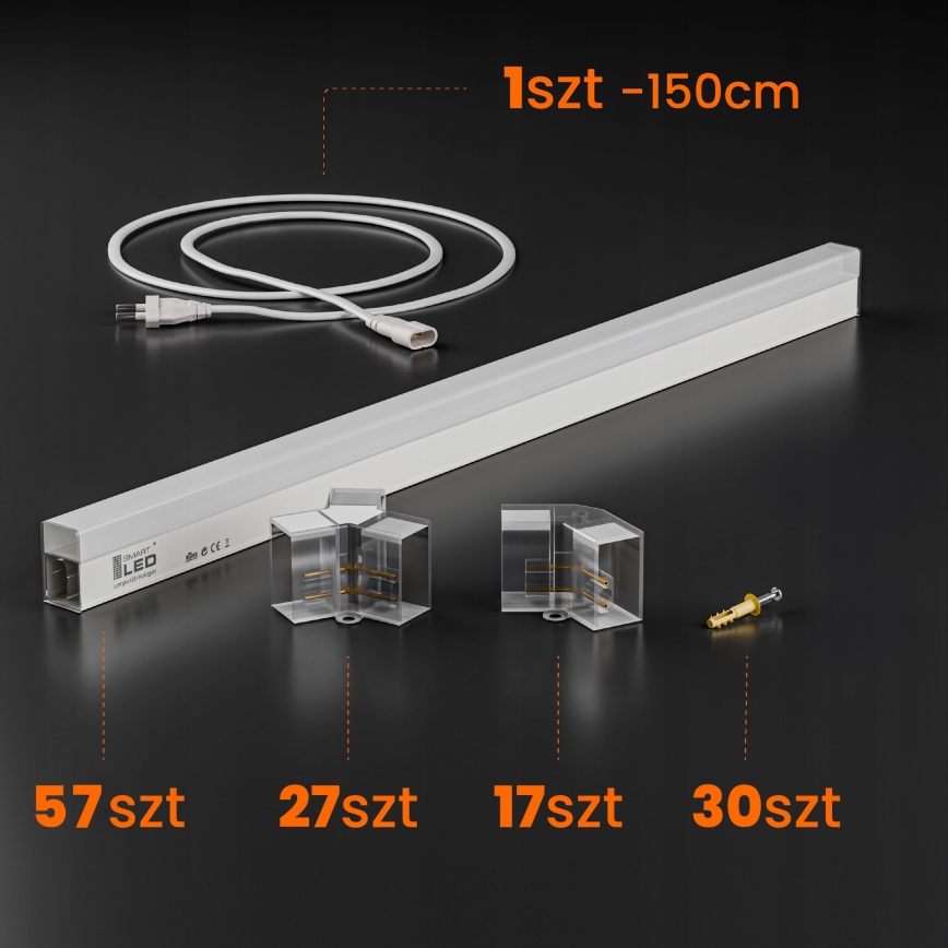 LED stropna svetilka HEXAGON LED/456W/85-265V 4000K 522x298 cm CRI 90 IP54 bela