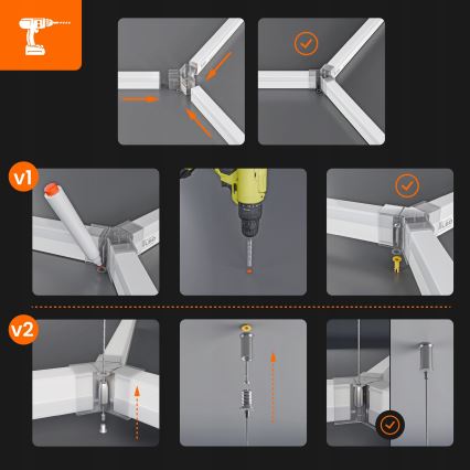 LED stropna svetilka HEXAGON LED/456W/85-265V 4000K 522x298 cm CRI 90 IP54 bela