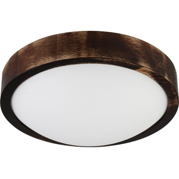 Stropna LED svetilka OAK SLIM LED/20W/230V 4000K Ø 27 cm hrast/temno rjava