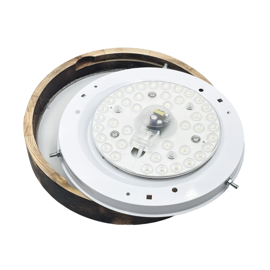 Stropna LED svetilka OAK SLIM LED/20W/230V 4000K Ø 27 cm hrast/temno rjava